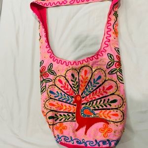 SOLD Bohemian Pink Sling Bag
